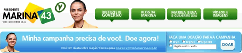 A estratégia de doações para campanha eleitoral pela Internet da campanha de Marina Silva em 2010